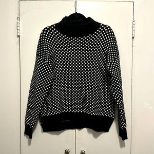 BP checkered mock neck sweater